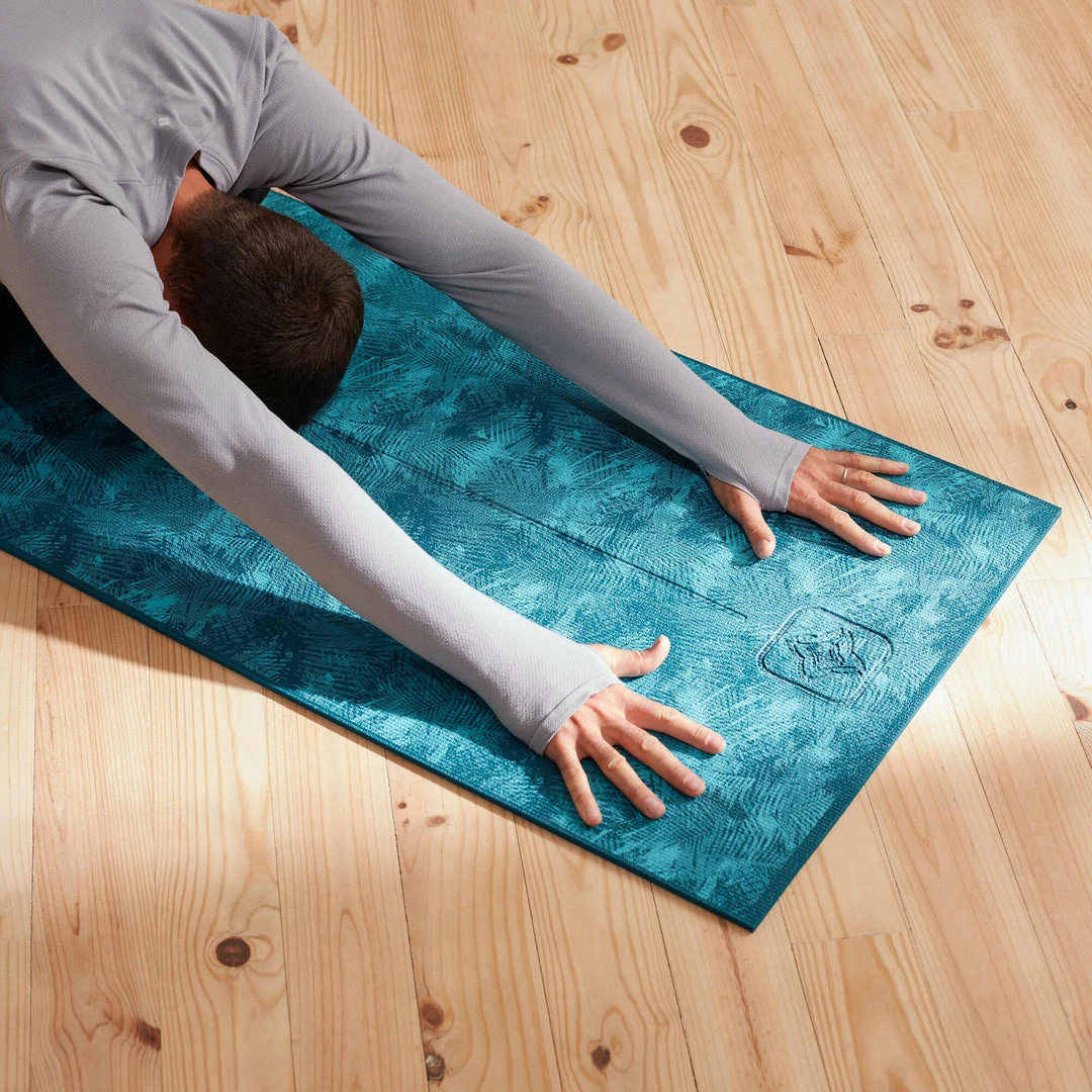 Kimjaly Gentle Yoga Comfort Mat 173 Cm ⨯ 61 Cm ⨯ 8 Mm - Dark Blue Palms