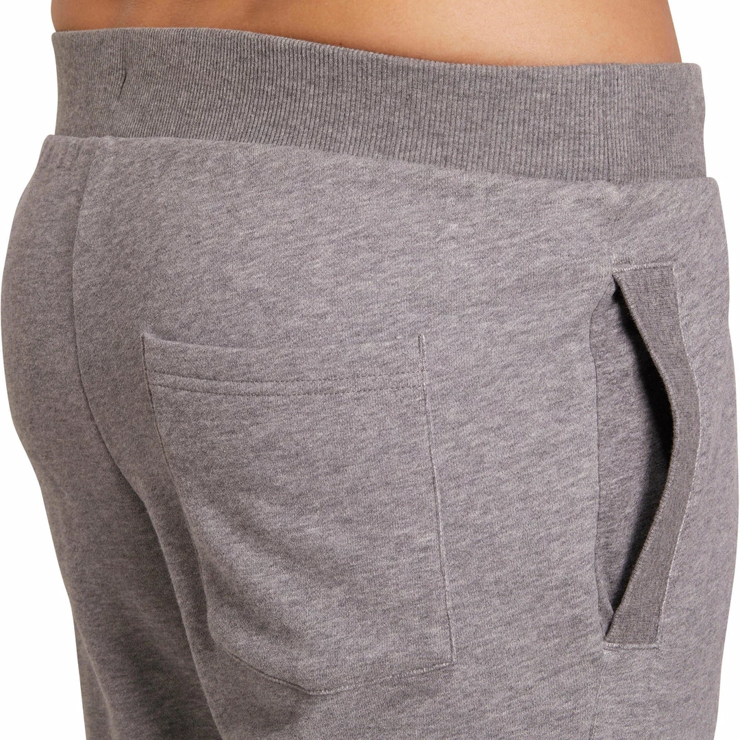 Domyos Exercise & Fitness Apparel Gym & Pilates Slim-Fit Plush Loop Bottoms