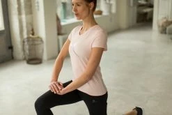 Domyos, Short-Sleeved Gym & Pilates T-Shirt, Women's Exercise & Fitness Apparel