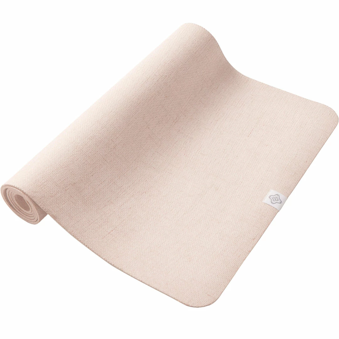 Kimjaly Standard Thickness Natural Jute Rubber Yoga Mat With Carrying Strap 4mm