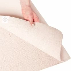 Kimjaly Standard Thickness Natural Jute Rubber Yoga Mat With Carrying Strap 4mm