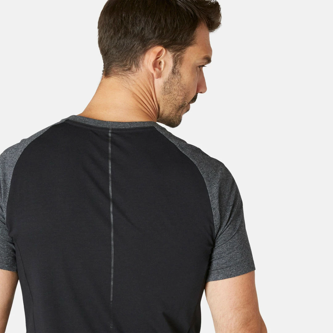 Domyos Exercise & Fitness Apparel Men's Pilates And Gentle Gym Slim-Fit Sport T-Shirt 900