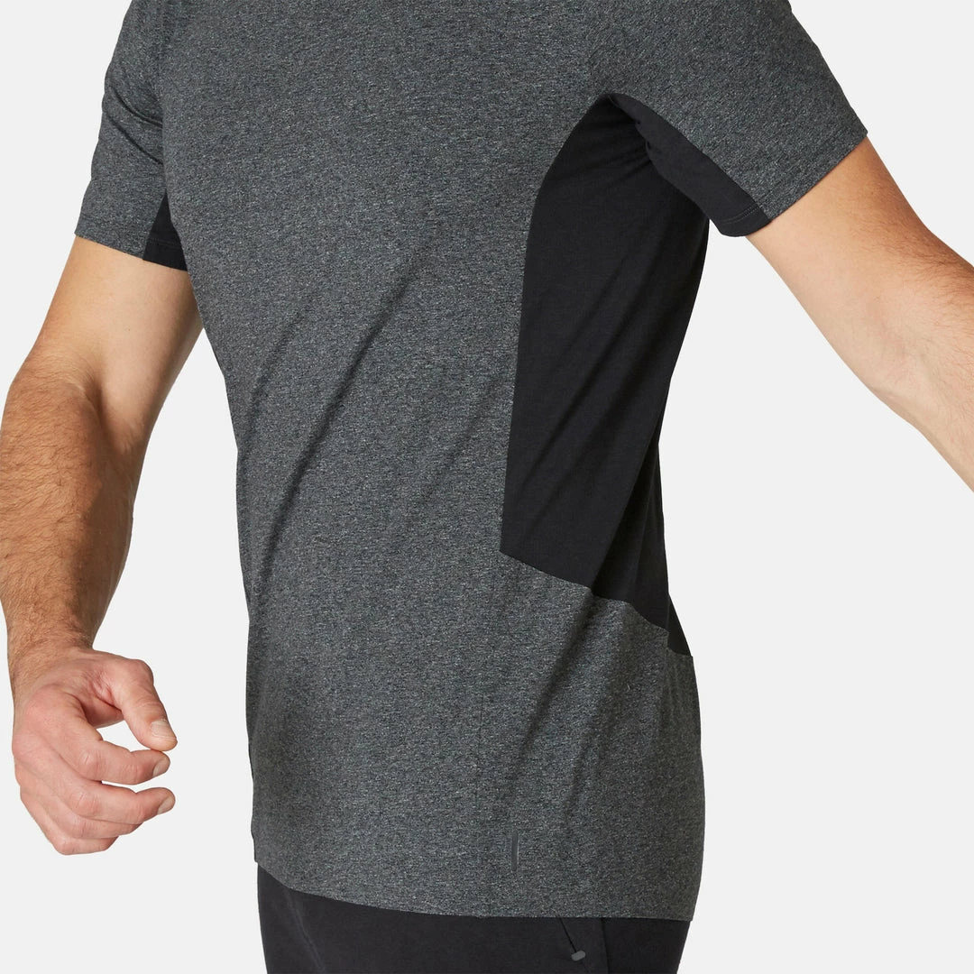 Domyos Exercise & Fitness Apparel Men's Pilates And Gentle Gym Slim-Fit Sport T-Shirt 900