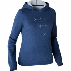 Domyos 520, Hooded Gentle Gym And Pilates Sweatshirt, Women's Exercise & Fitness Apparel