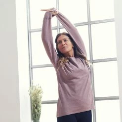 Kimjaly Long-Sleeved Cotton Yoga T-Shirt