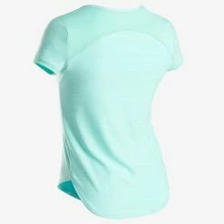 Domyos S500, Short-Sleeved Breathable Synthetic Gym T-Shirt, Girls Exercise & Fitness Apparel