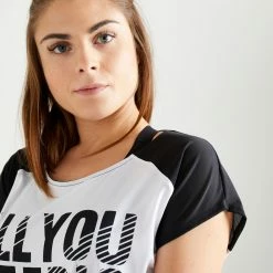 Exercise & Fitness Apparel Domyos 120, Fitness Cardio Training T-Shirt, Women's