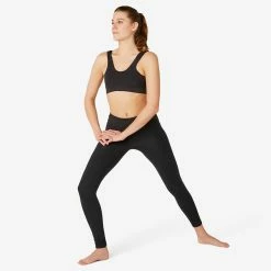 Domyos 100, Cotton Sports Bra, Women's Exercise & Fitness Apparel