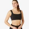 Domyos 100, Cotton Sports Bra, Women's Exercise & Fitness Apparel