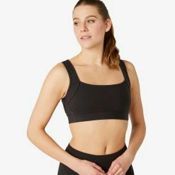 Domyos 100, Cotton Sports Bra, Women's Exercise & Fitness Apparel