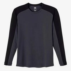Domyos Exercise & Fitness Apparel 520, Long Sleeve Stretch Cotton T-Shirt, Men's