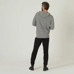 Domyos 10, Lightweight Zippered Fitness Hoodie, Men's