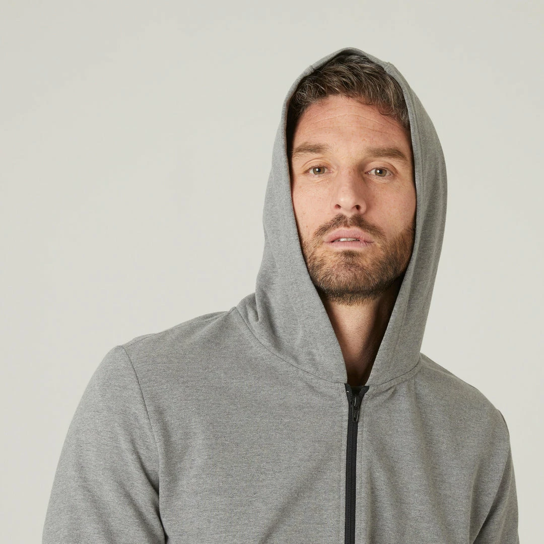 Domyos 10, Lightweight Zippered Fitness Hoodie, Men's