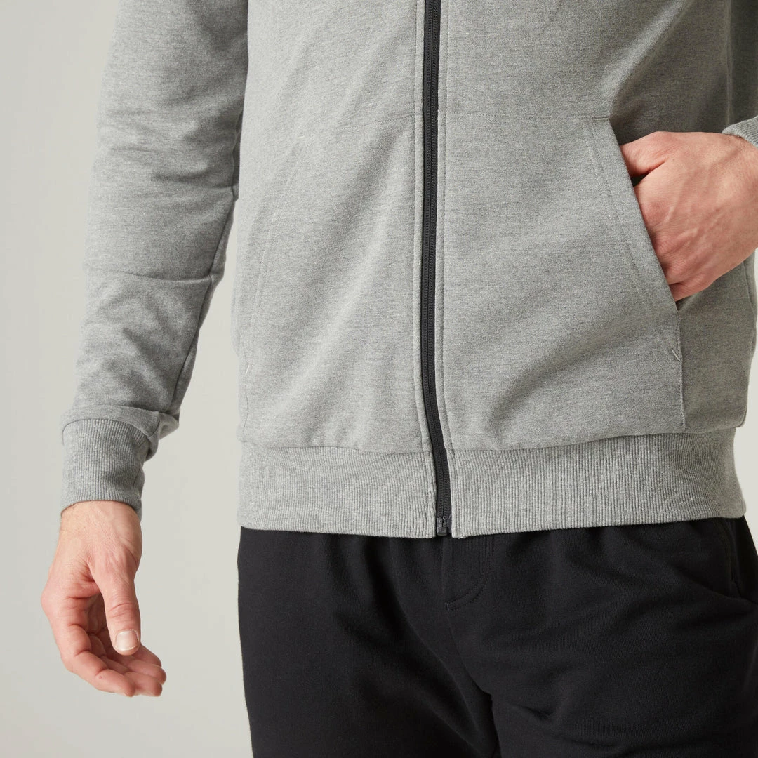 Domyos 10, Lightweight Zippered Fitness Hoodie, Men's