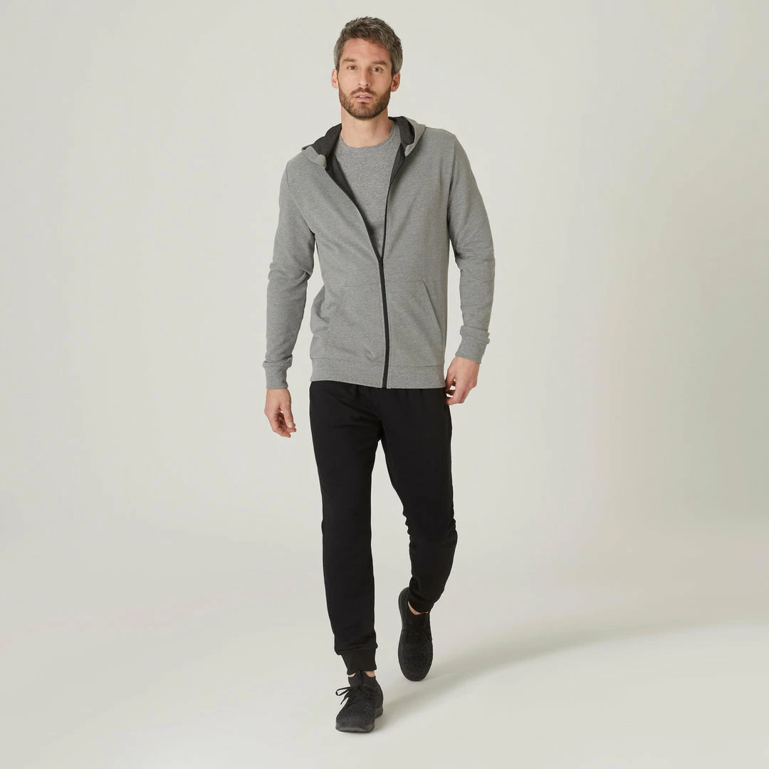 Domyos 10, Lightweight Zippered Fitness Hoodie, Men's