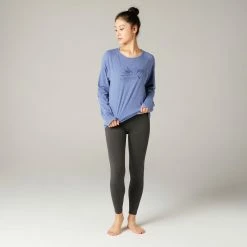 Kimjaly Long-Sleeved Cotton Yoga T-Shirt