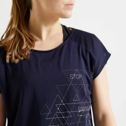 Exercise & Fitness Apparel Domyos 120, Fitness Cardio Training T-Shirt, Women's