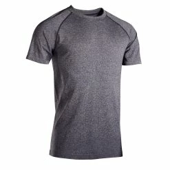 Kimjaly Seamless Short-Sleeved Dynamic Yoga T-Shirt - Dark Grey