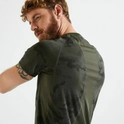 Domyos 500, Slim-Fit Technical Fitness T-Shirt, Men's Exercise & Fitness Apparel