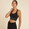 Kimjaly Long Dynamic Yoga Sports Bra - Ochre