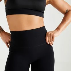 Domyos Exercise & Fitness Apparel Seamless Lace Detail Workout Leggings, Women's