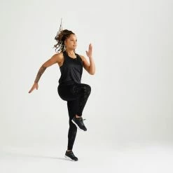 Domyos Exercise & Fitness Apparel Seamless Lace Detail Workout Leggings, Women's