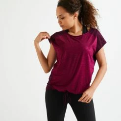 Exercise & Fitness Apparel Domyos 120, Fitness Cardio Training T-Shirt, Women's