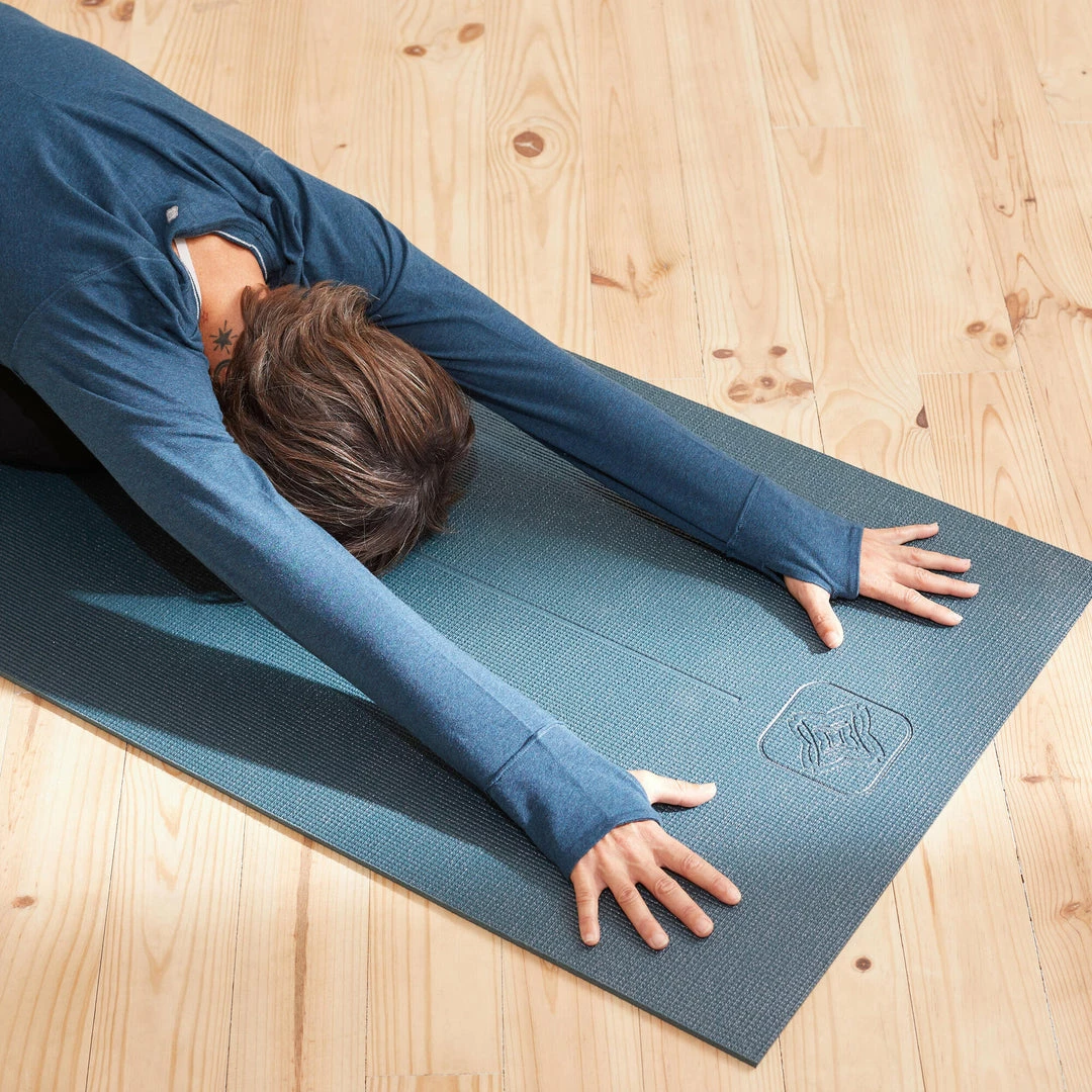 Kimjaly Gentle Yoga Comfort Mat 173 Cm ⨯ 61 Cm ⨯ 8 Mm - Dark Blue Palms
