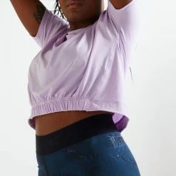 Domyos Exercise & Fitness Apparel Loose Cropped Fitness T-Shirt, Women's