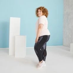 Exercise & Fitness Apparel Domyos PLUS SIZE , Fitness Leggings With Phone Pocket, Women's Up To 5XL