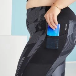 Exercise & Fitness Apparel Domyos PLUS SIZE , Fitness Leggings With Phone Pocket, Women's Up To 5XL