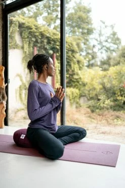 Kimjaly Gentle Yoga Comfort Mat 173 Cm ⨯ 61 Cm ⨯ 8 Mm - Dark Blue Palms