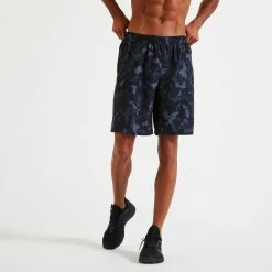 Domyos 120, Eco-Friendly Fitness Training Shorts, Men's