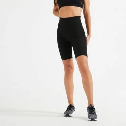 Domyos Exercise & Fitness Apparel Women's High-Waisted Fitness Cycling Shorts