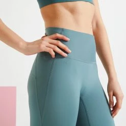 Domyos Exercise & Fitness Apparel FTI500A, High-Waisted Shaping Fitness Leggings, Women's