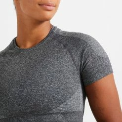 Domyos Seamless Short Sleeve Cropped Fitness T-Shirt, Women’s Exercise & Fitness Apparel