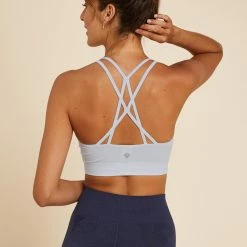 Kimjaly Dynamic Yoga Sports Bra - Light Blue