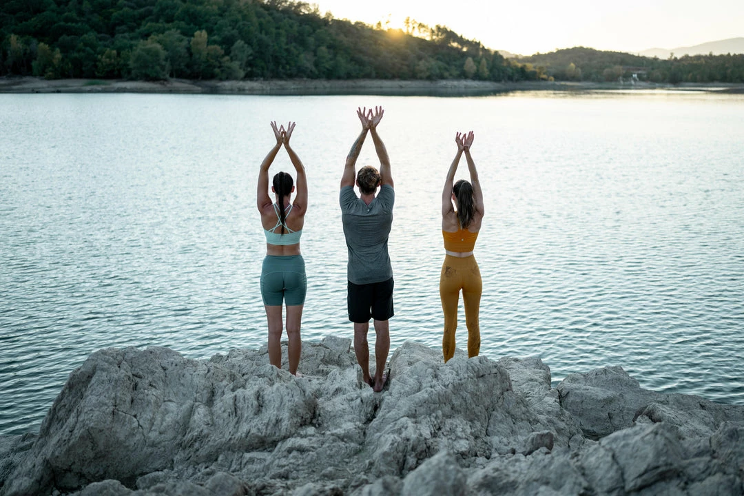 Kimjaly Long Dynamic Yoga Sports Bra - Ochre