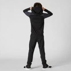 Domyos Warm Breathable Stretchy Hooded Gym Sweatshirt, Kids' Exercise & Fitness Apparel