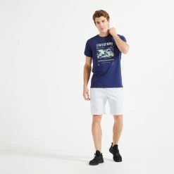 Domyos Men's Fitness Breathable Essential Crew Neck T-Shirt