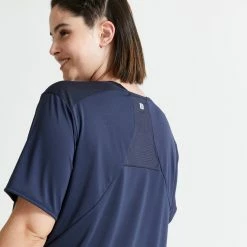 Domyos Breathable Curved Hem Workout T-Shirt, Women’s Exercise & Fitness Apparel