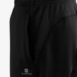 Domyos S500, Synthetic Breathable Gym Shorts, Kids'
