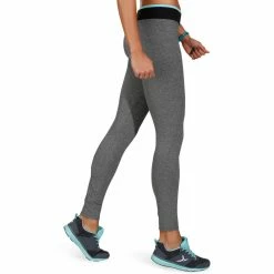 Domyos Exercise & Fitness Apparel Women's Cardio Fitness Contrasting Waistband Leggings Energy