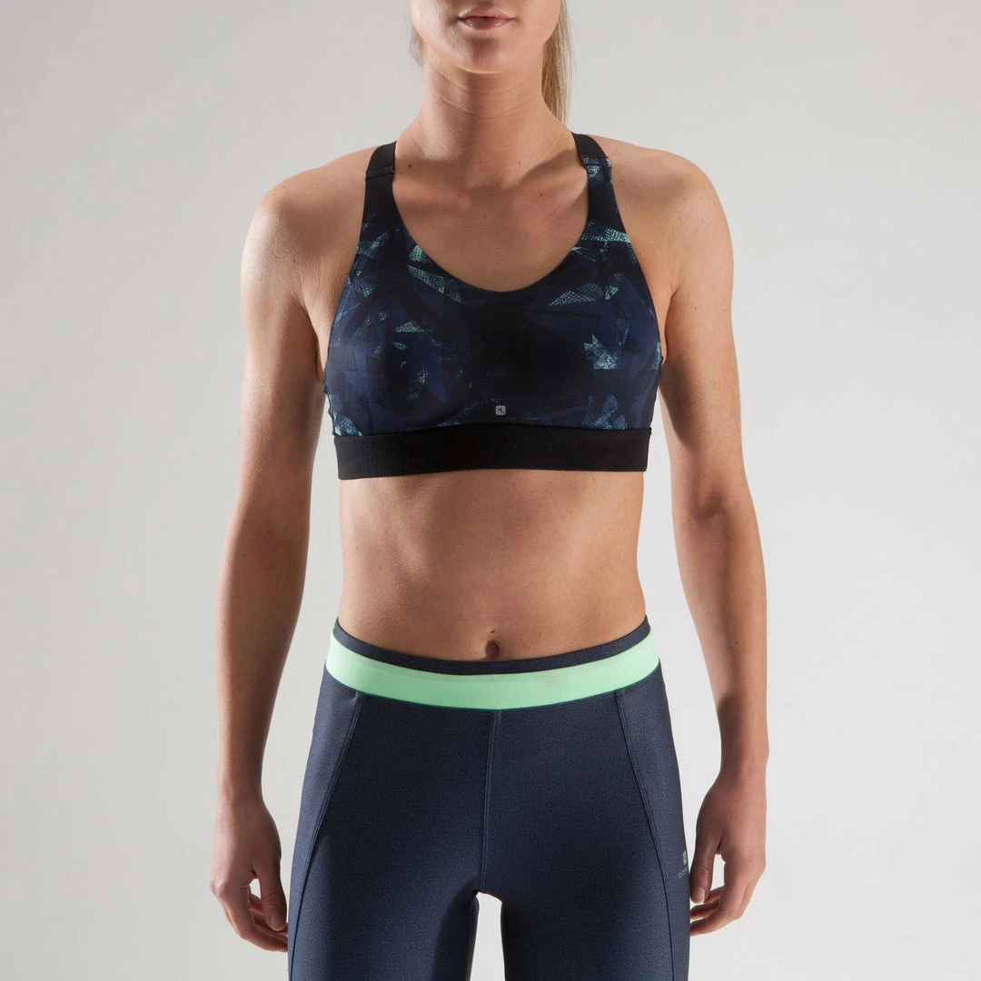 Domyos Exercise & Fitness Apparel Women's Cardio Fitness Zip-Up Bra Energy 500