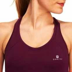 Domyos Women's Cardio Fitness Built-In Bra Tank Top Energy Xtreme Exercise & Fitness Apparel