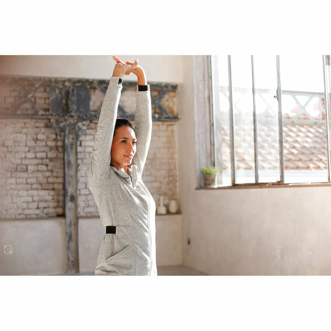 Domyos Women's Gym & Pilates Long Hooded Jacket