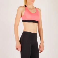 Domyos Exercise & Fitness Apparel Women's Cardio Fitness Zip-Up Bra Energy 500