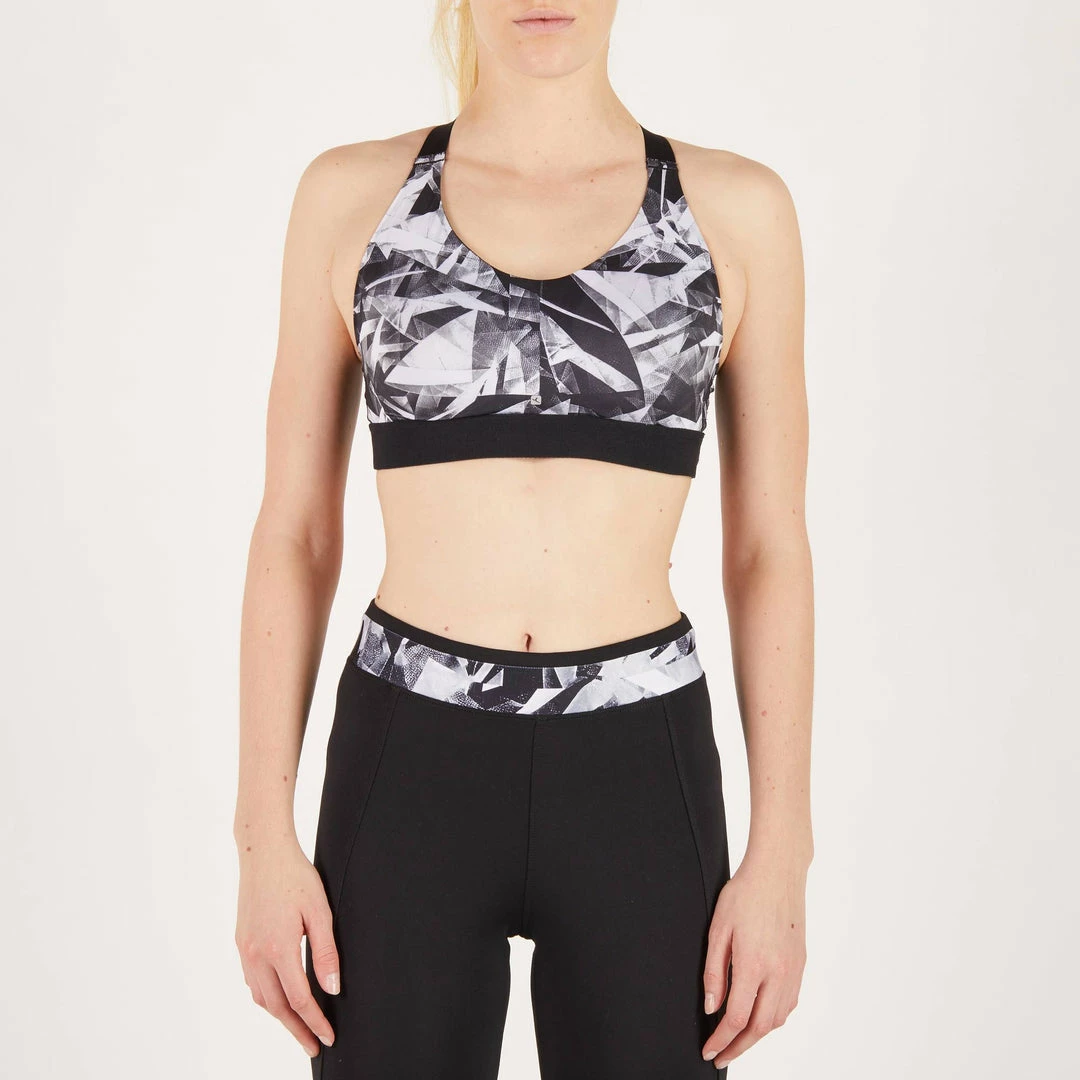 Domyos Exercise & Fitness Apparel Women's Cardio Fitness Zip-Up Bra Energy 500