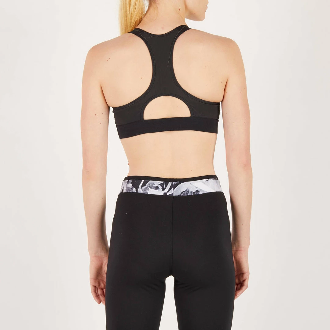 Domyos Exercise & Fitness Apparel Women's Cardio Fitness Zip-Up Bra Energy 500