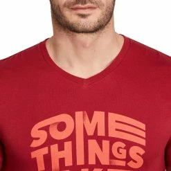 Domyos Men's Gym & Pilates Slim-Fit Cotton T-Shirt